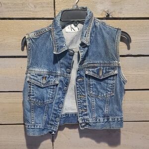 Calvin Klein Blue Denim Vest